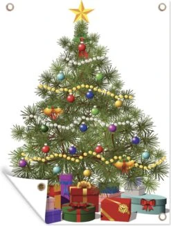 Une Illustration D'un Sapin Décoré Comme Affiche De Jardin D'arbre De Noël 30x40 Cm - Petit - Toile De Jardin / Toile D'extérieur / Peintures Pour L'extérieur (décoration De Jardin) 17 Une Illustration D'un Sapin Décoré Comme Affiche De Jardin D'arbre De Noël 30x40 Cm - Petit - Toile De Jardin / Toile D'extérieur / Peintures Pour L'extérieur (décoration De Jardin) -Jingle Bells Boutique 912x1200 1