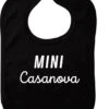 Bavoir Mini Casanova - Zwart - Cadeau De Maternité - Cadeau De Baby Shower - Noël - Révélation Du Genre - Saint-Nicolas - Enceinte - Naissance - Bavoir Avec Bouton Poussoir -Jingle Bells Boutique 935x1200