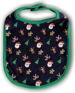 Bavoirs Bébé - Noël Bébé - Bébé De Noël Outfit - Bavoirs Bébé Avec L' Image - Père Noël - Renne - Arbre De Noël - Noël De Bébé - Bébé Bandana - Nouveau - Né - 0 à 3 Mois - Cadeau De Noël De Bébé - Bib - Bleu Foncé Avec Green