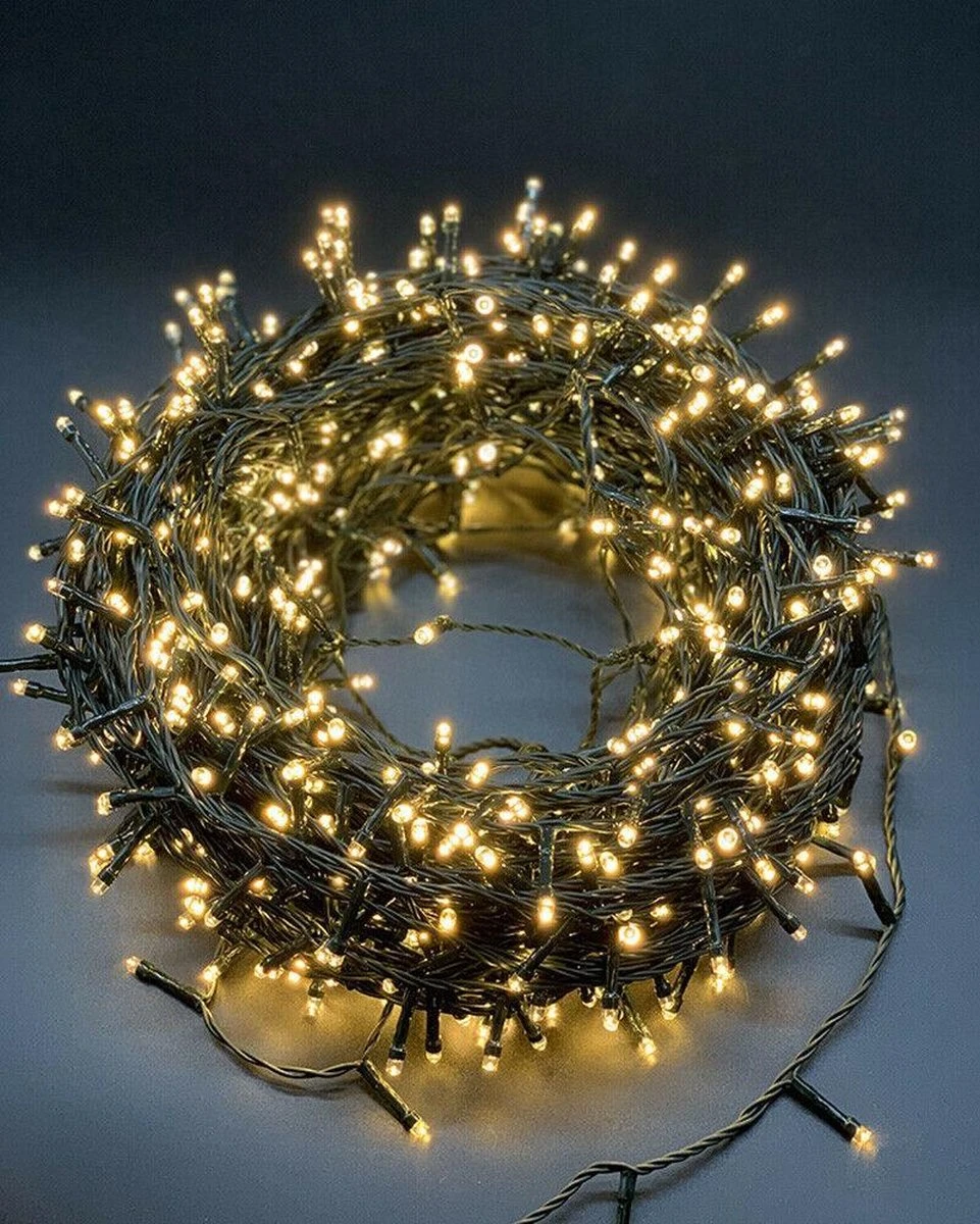 Lumières De Noël à LED- Cordon Lumineux - Woongarland - Lumières 750er - 45 M - Prise UE -8 Debout - à L'extérieur - IP44 - Warmwit 3 Lumières De Noël à LED- Cordon Lumineux - Woongarland - Lumières 750er - 45 M - Prise UE -8 Debout - à L'extérieur - IP44 - Warmwit