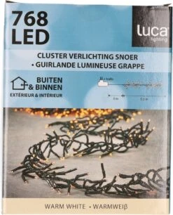 Luca Lighting Cluster Arbre De Noël Avec 768 Ampoules LED - L560 Cm - Blanc Chaud -Jingle Bells Boutique 968x1200