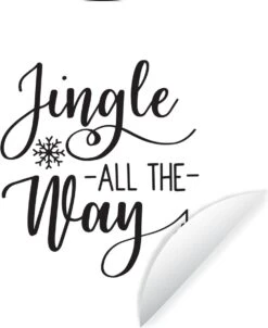 Citation De Noël Jingle Tout Le Chemin Sur Un Fond Blanc Sticker Papier Peint Cercle Mural - ⌀ 140 Cm - Peinture Ronde - Cercle Papier Peint - Cercle Mural - Cercle Vivant - Autocollant & Découpe Ronde -Jingle Bells Boutique 981x1200 3