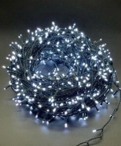 Lumières De Noël à LED- Cordon Lumineux - Guirlande De Fenêtre - Lumières 750er - 45 M - Prise UE -8 Debout - à L'intérieur à L'extérieur - IP44-Blanc Froid