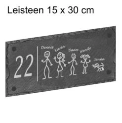 Plaque Signalétique En Ardoise Famille Rectangle | Personnalisé | 15 X 30 Cm. | Matériel De Montage Inclus | Porte D'entrée | Numéro De La Rue | Sinterklaas Ou Conseil Cadeau De Noël !!! -Jingle Bells Boutique 1193x1200 2