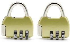 Cadenas 2 Pièces Avec Code Numérique - 3 Chiffres - Couleur Or - Pour Coffre-fort, Casier Et Sac à Dos - Noël - Cadeau De Noël