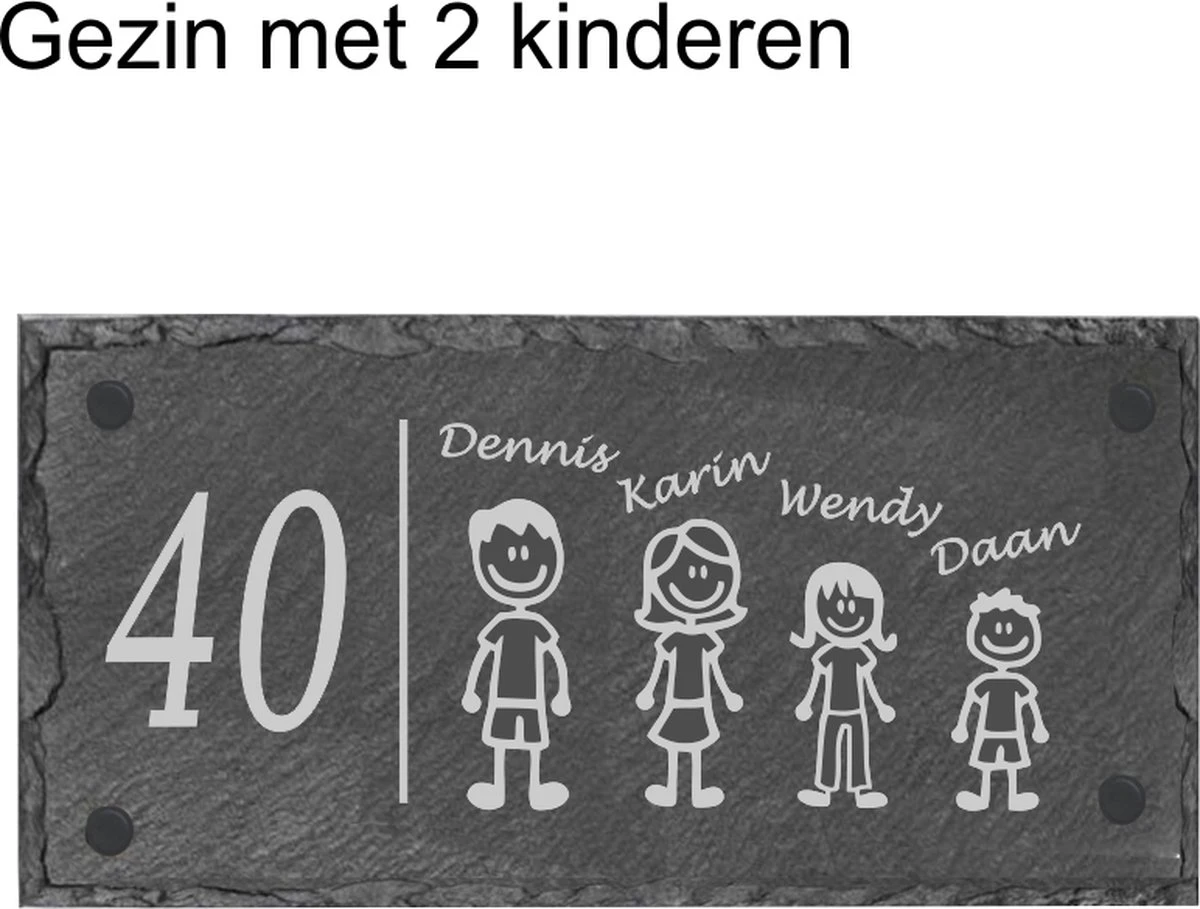 Plaque Signalétique En Ardoise Rectangle Famille Type-3 | Personnalisé | 15 X 30 Cm. | Porte D'entrée | Numéro De La Rue | Anniversaire | Sinterklaas Ou Conseil Cadeau De Noël !!! 6 Plaque Signalétique En Ardoise Rectangle Famille Type-3 | Personnalisé | 15 X 30 Cm. | Porte D'entrée | Numéro De La Rue | Anniversaire | Sinterklaas Ou Conseil Cadeau De Noël !!! – Image 4