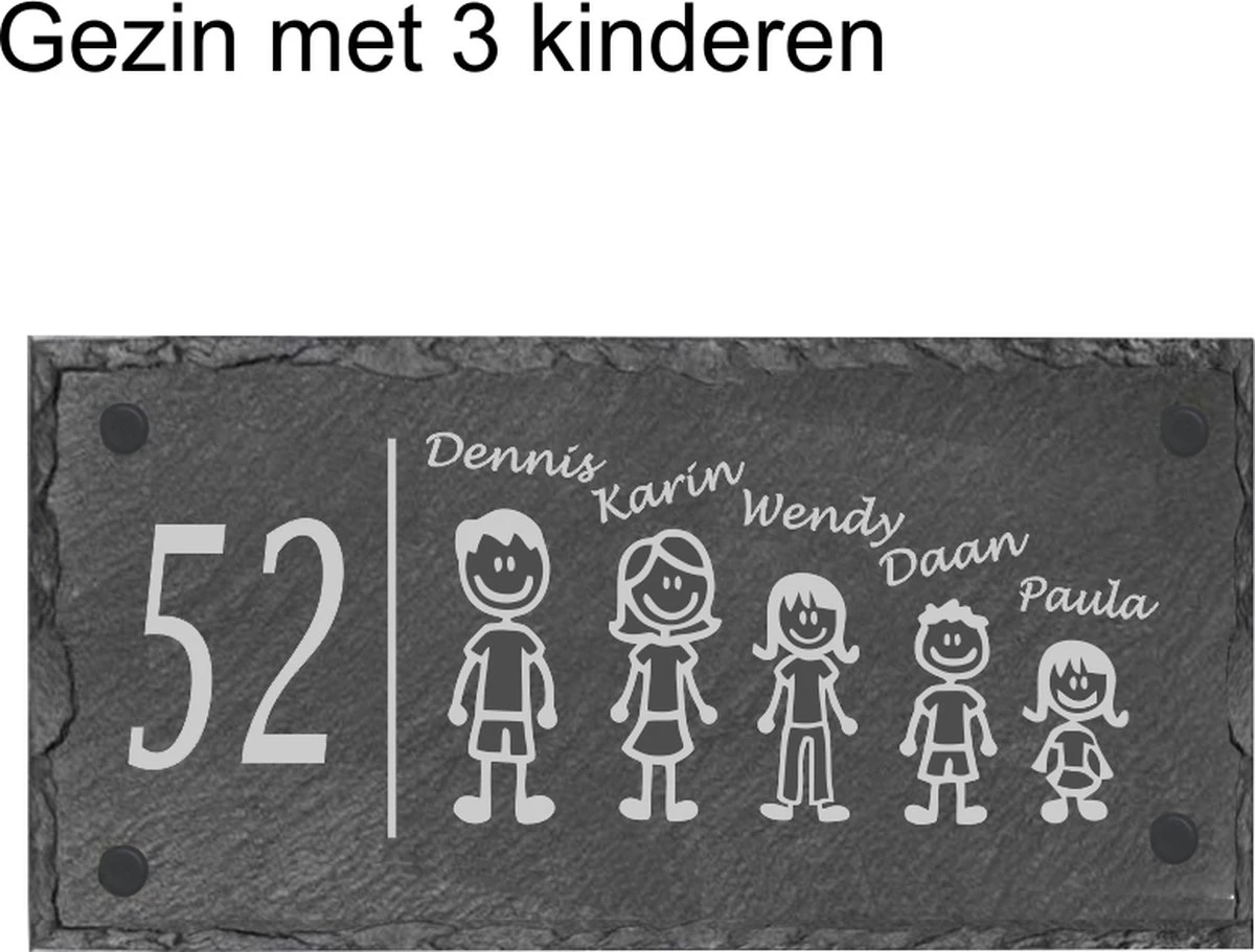 Plaque Signalétique En Ardoise Rectangle Famille Type-3 | Personnalisé | 15 X 30 Cm. | Porte D'entrée | Numéro De La Rue | Anniversaire | Sinterklaas Ou Conseil Cadeau De Noël !!! 7 Plaque Signalétique En Ardoise Rectangle Famille Type-3 | Personnalisé | 15 X 30 Cm. | Porte D'entrée | Numéro De La Rue | Anniversaire | Sinterklaas Ou Conseil Cadeau De Noël !!! – Image 5