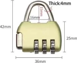 Cadenas 2 Pièces Avec Code Numérique - 3 Chiffres - Couleur Or - Pour Coffre-fort, Casier Et Sac à Dos - Noël - Cadeau De Noël -Jingle Bells Boutique 1200x986